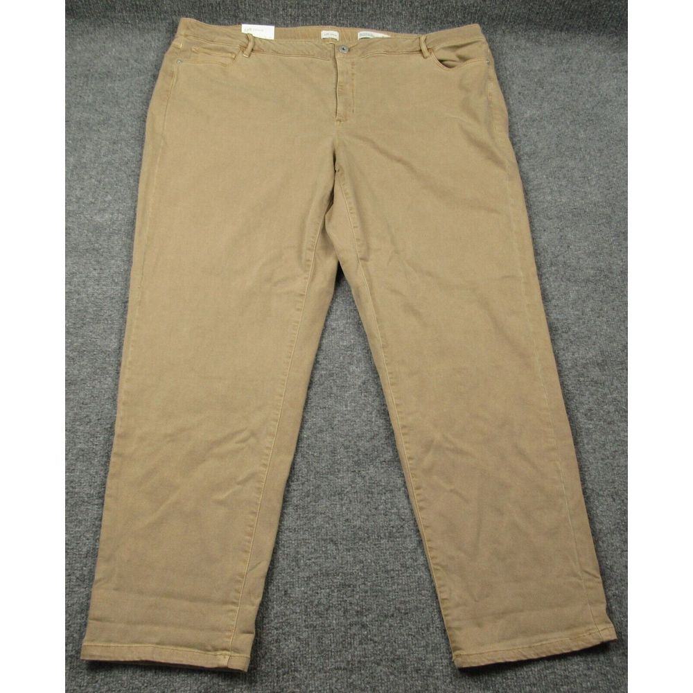 J Jill Jeans Womens 26W Boyfriend Straight Leg Ankle Light Brown Sugar‎